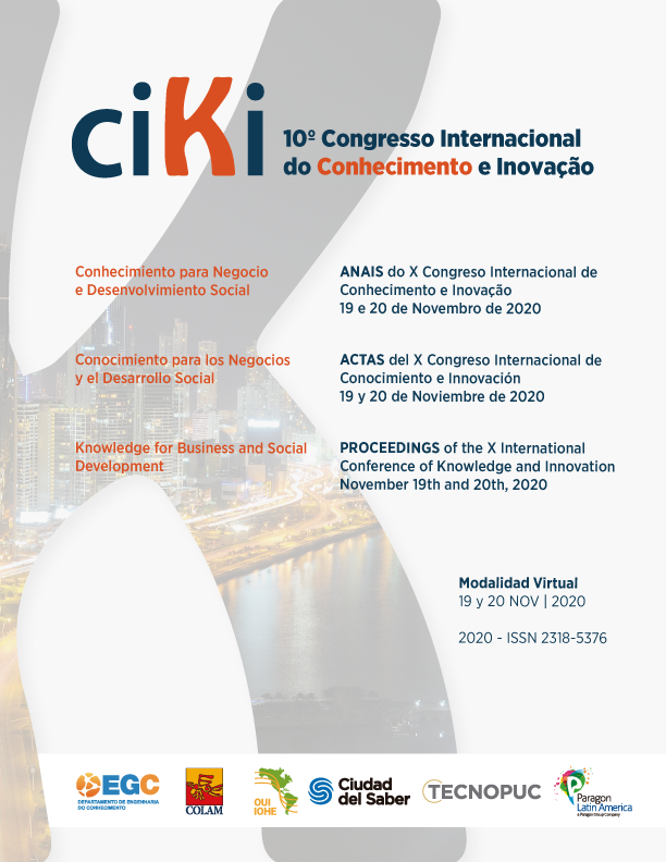 					Visualizar v. 1 n. 1 (2020): Anais do X Congresso Internacional de Conhecimento e Inovação (ciKi)
				
